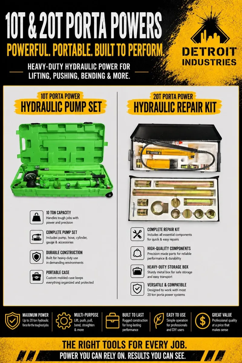 20 ton Hydraulic Cylinder Jack Sets Porta Power - Image 2