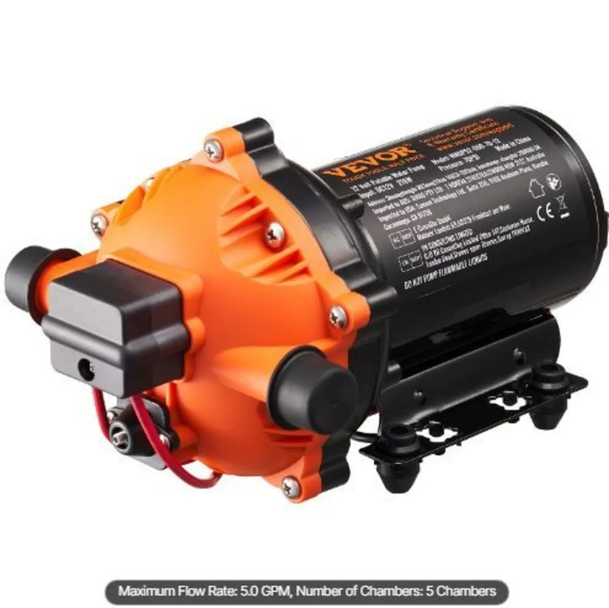 12V Diaphragm Pump, 5 GPM - Image 3