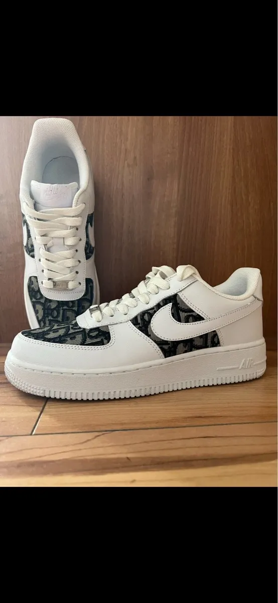 Nike Air Force 1 Custom White Trainers - Image 2