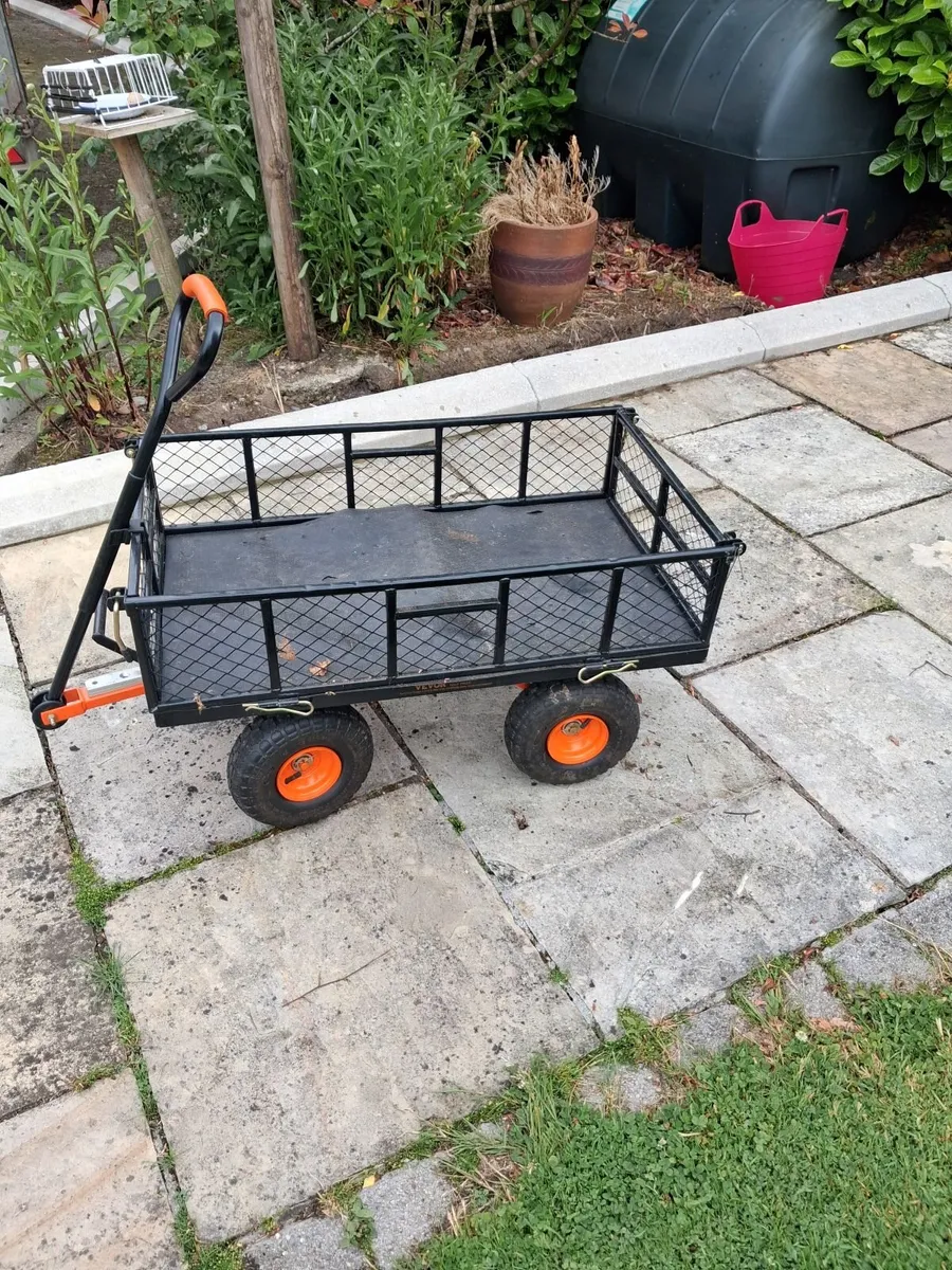 Garden Cart with towing hitch for ride on mower - Image 1