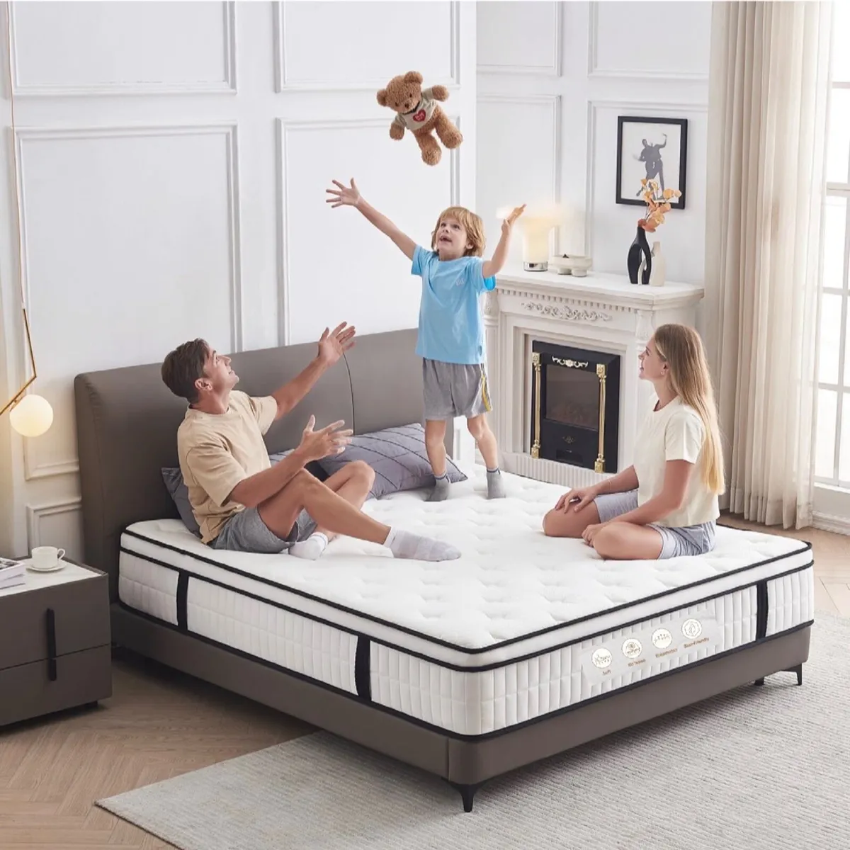 5FT King Size Mattress, 10.2 INCH King Memory Foam - Image 4