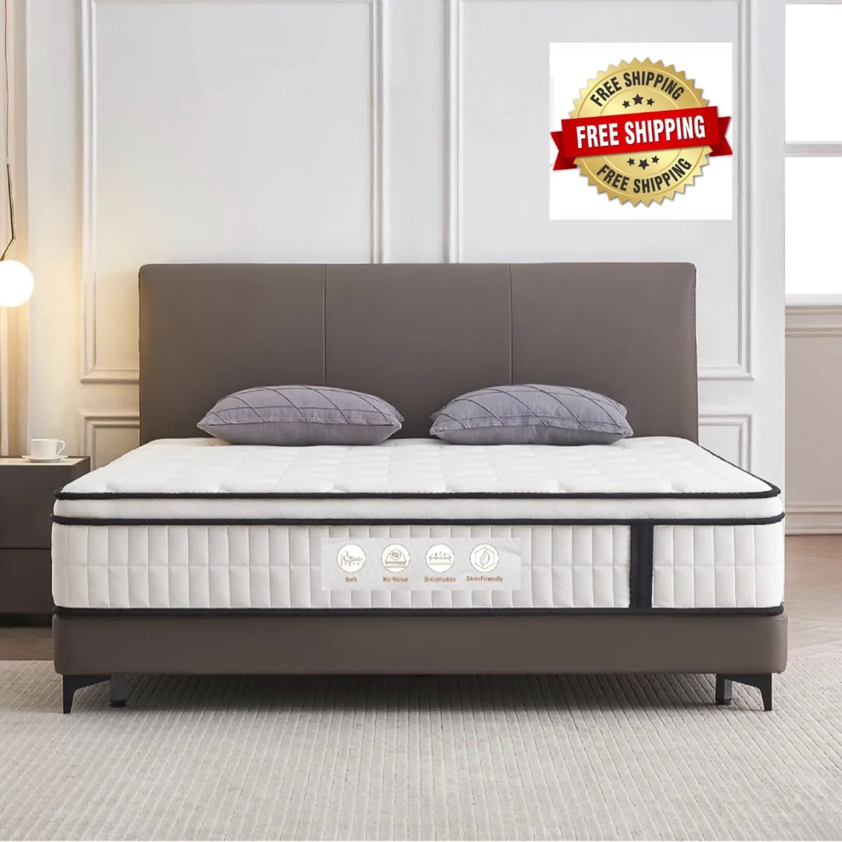 5FT King Size Mattress, 10.2 INCH King Memory Foam - Image 1