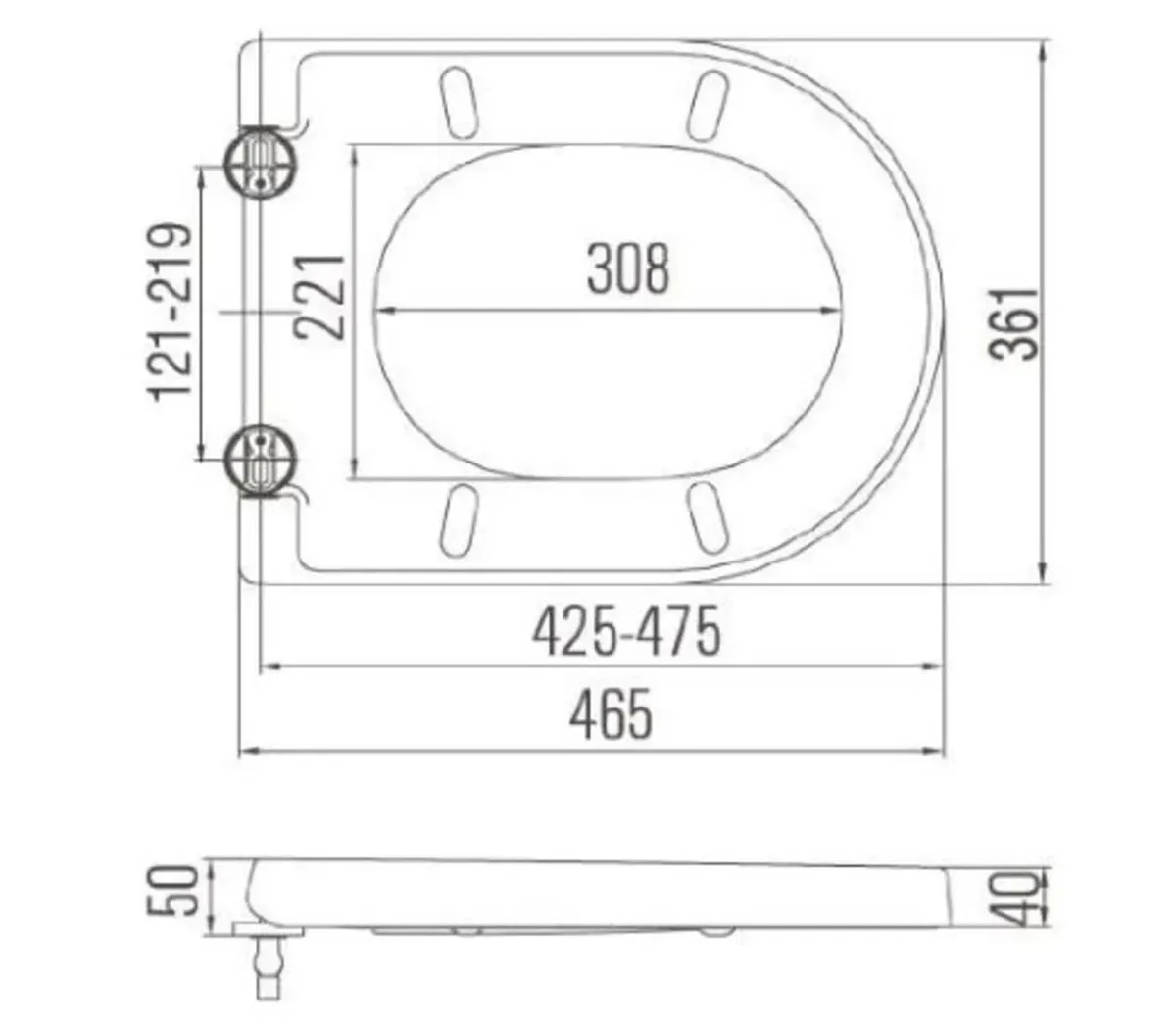 Toilet Cover Soft Close Toilet Seat System - Image 2