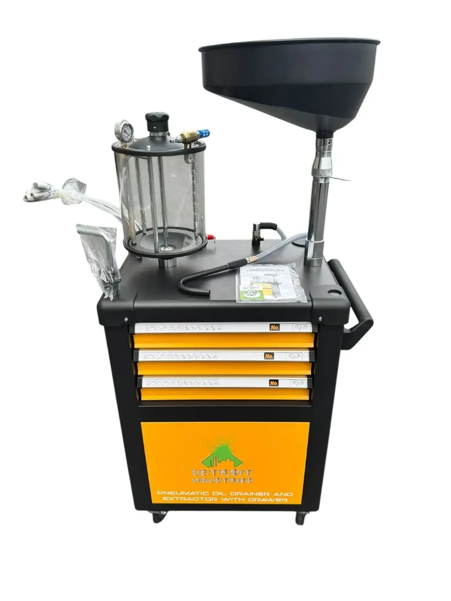 Pneumatic Oil Drainer & Extractor With Drawers - Image 2