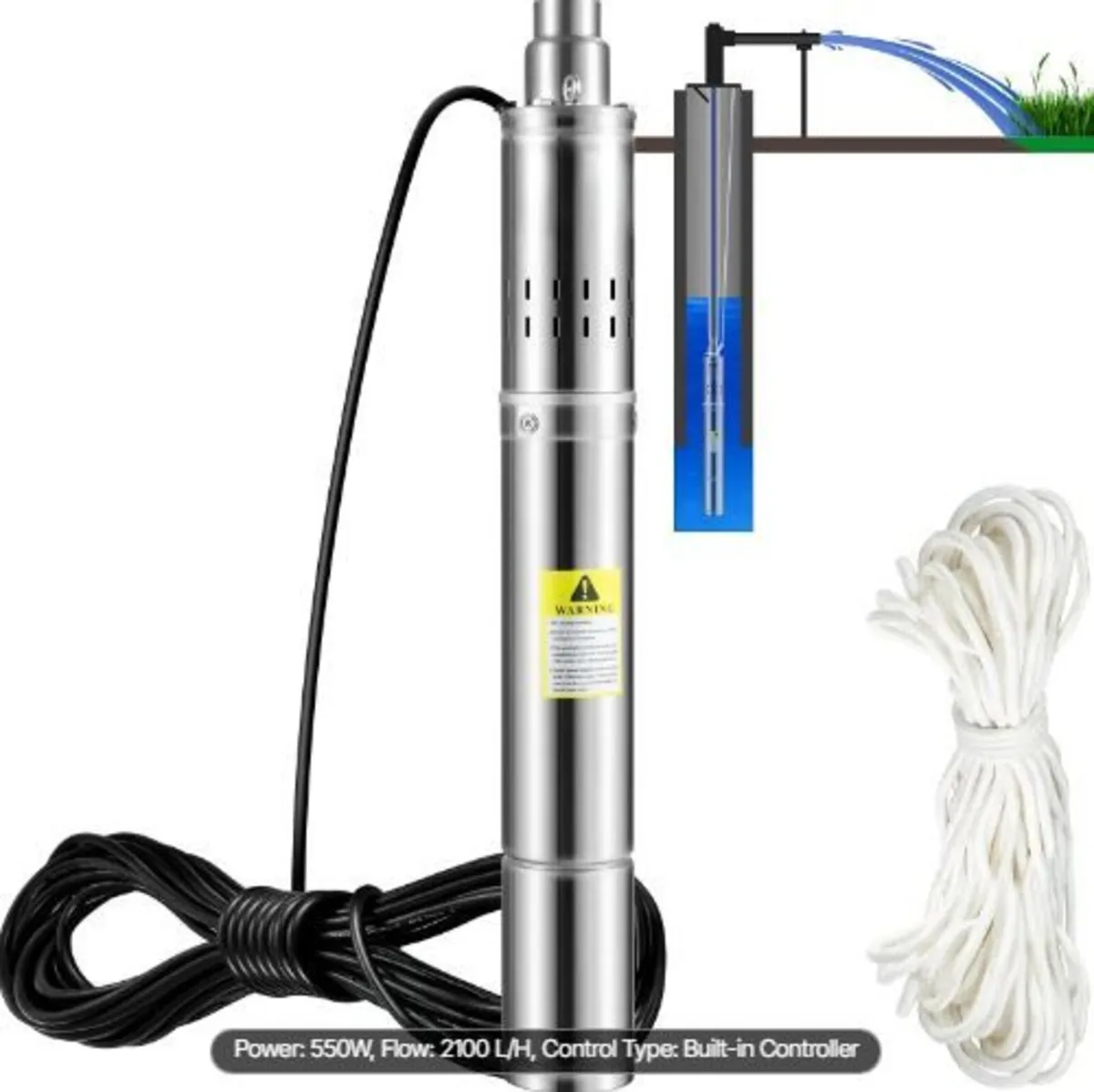 Deep Well Submersible Pump, 550W - Image 1