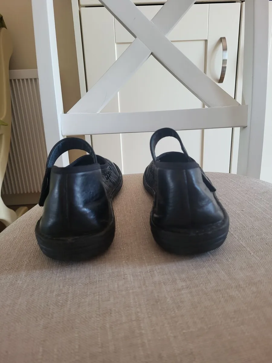 Black Leather Mary Jane Comfort Shoes – Size 38 - Image 2