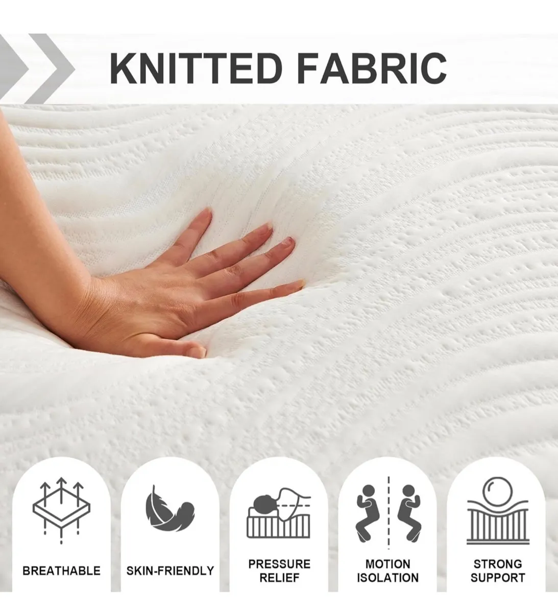 King Mattress, Memory Foam Mattress, Medium Firm, - Image 4