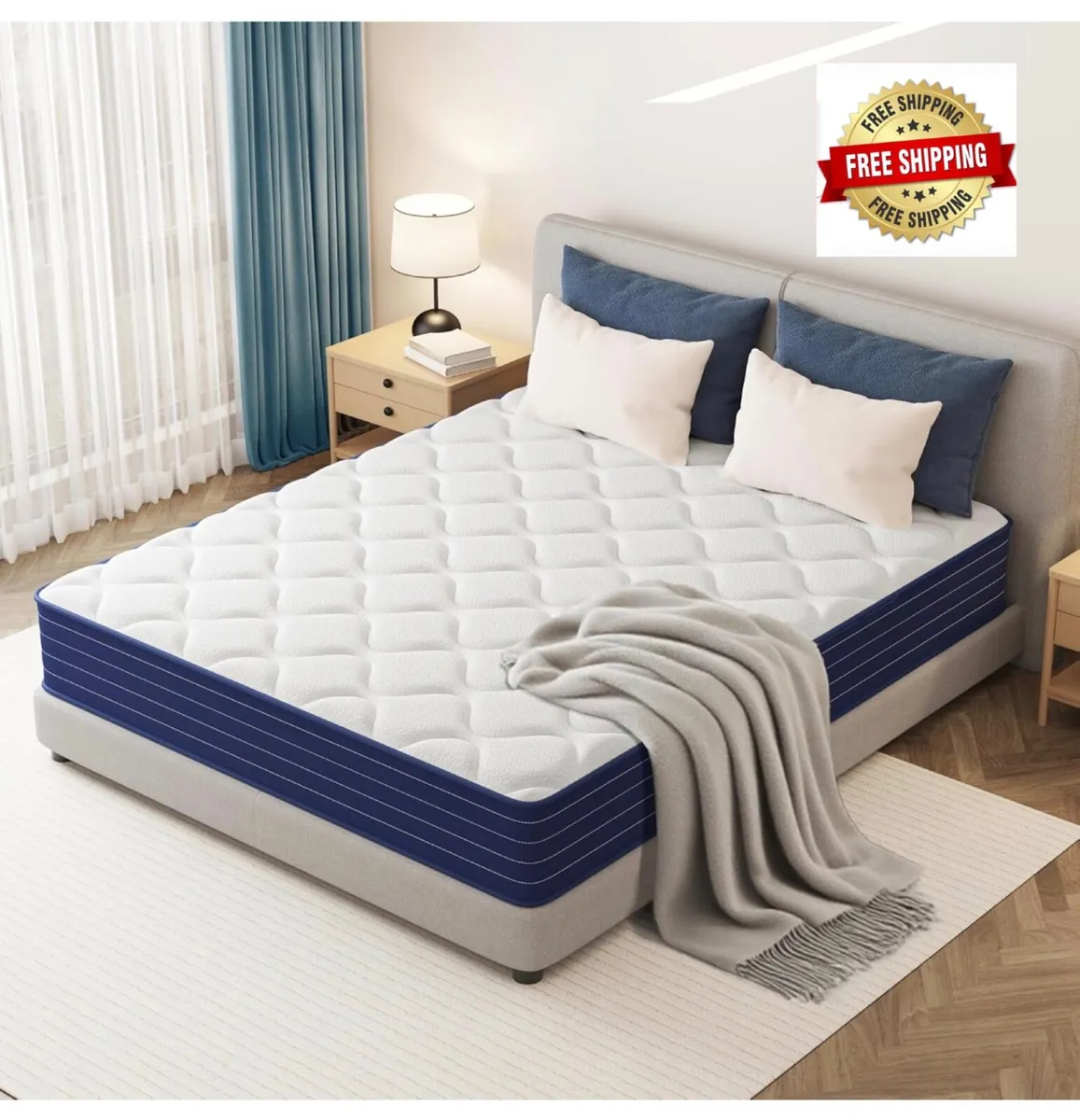 5FT King Size Mattress  25cm Medium Firm Support, - Image 1