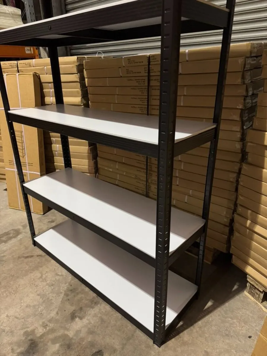 Black flatpacked shelving - Image 3