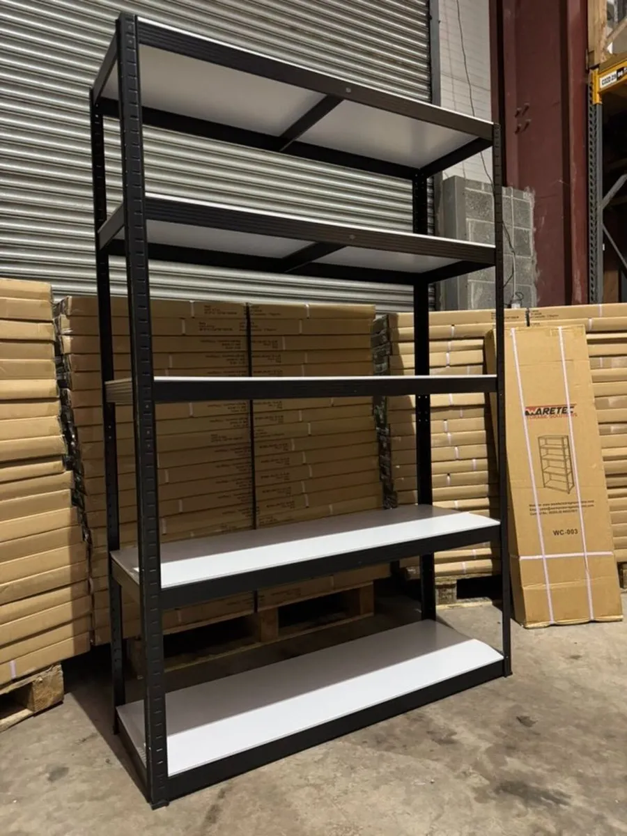 Black flatpacked shelving - Image 2