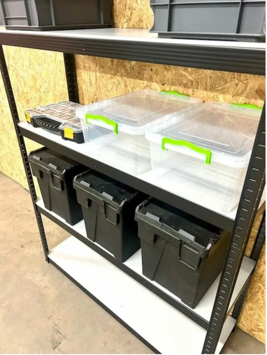 Black flatpacked shelving - Image 4