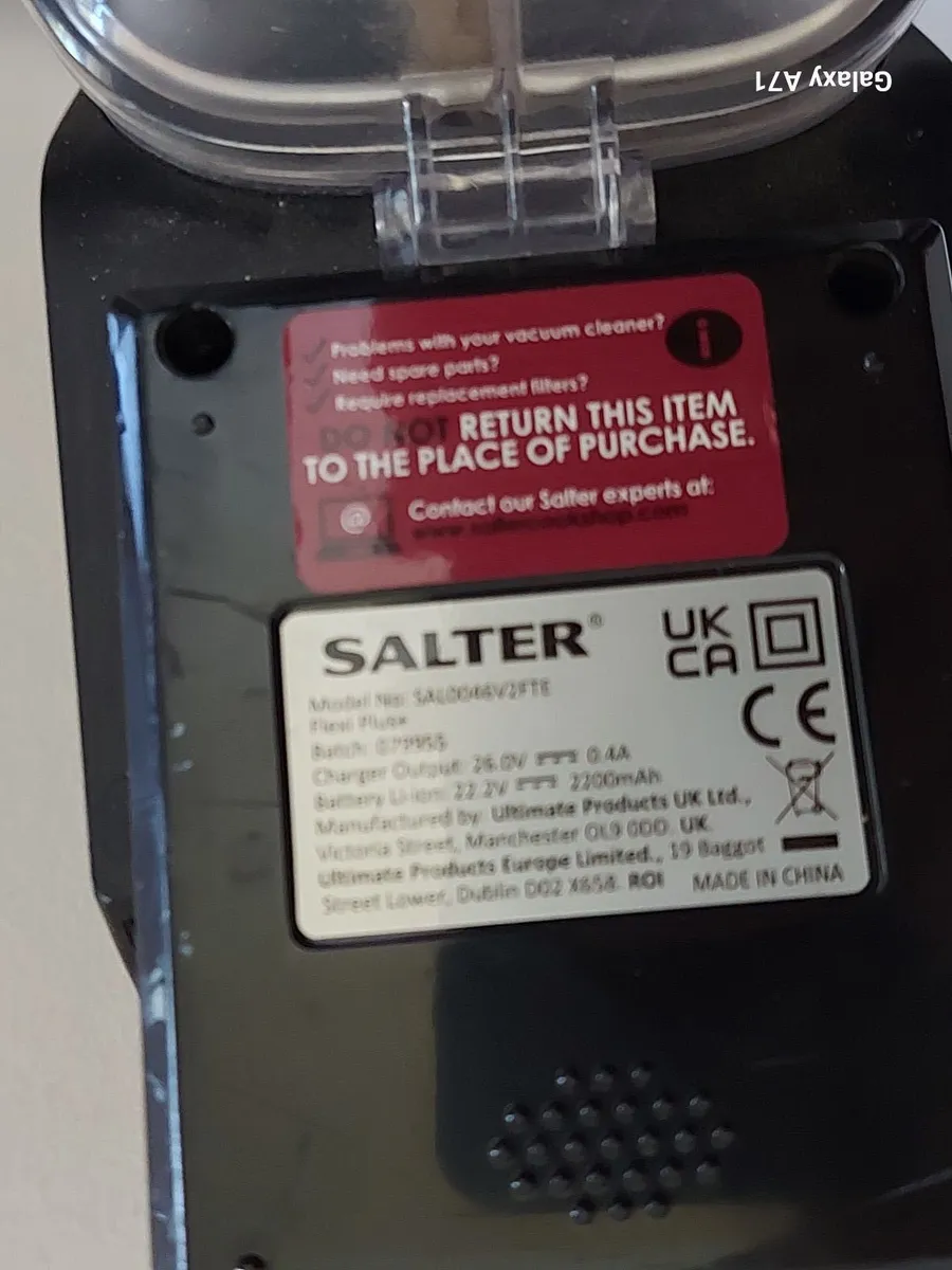Salter Cordless Vacuum Cleaner, Multi-surface - Image 4