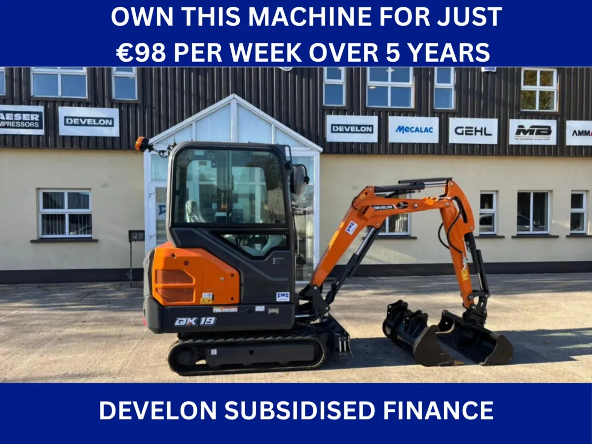 New Develon (Doosan) DX19-7 1.9 Ton Excavator - Image 1