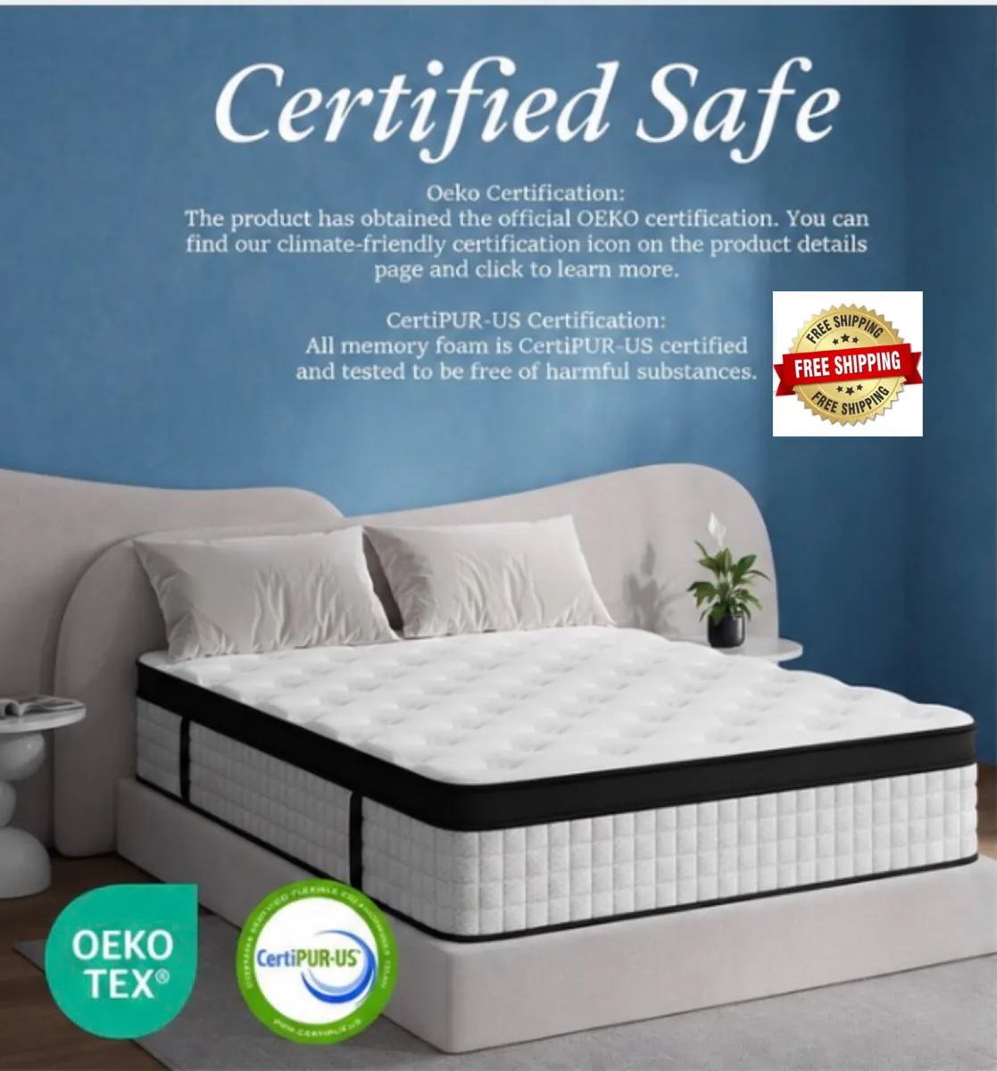 Kingsize Mattress 5ft 25cm Memory Foam & Pocketed - Image 1