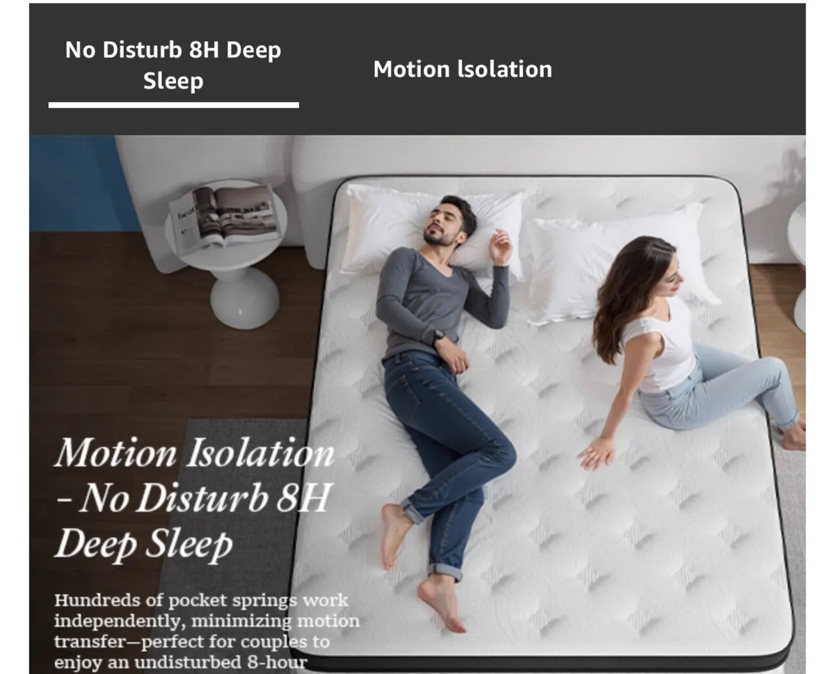 Kingsize Mattress 5ft 25cm Memory Foam & Pocketed - Image 3