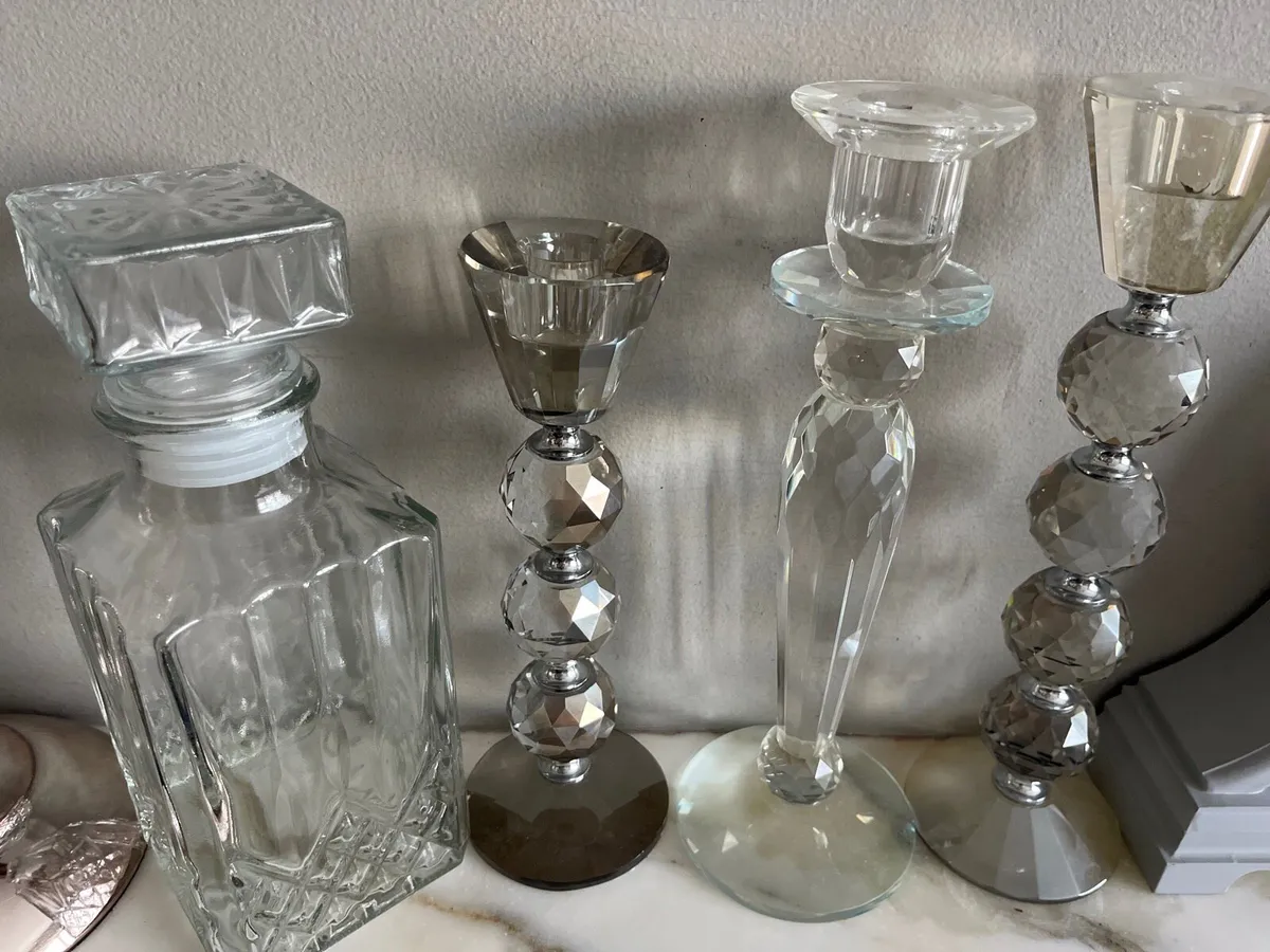 Glass candle holders - Image 1