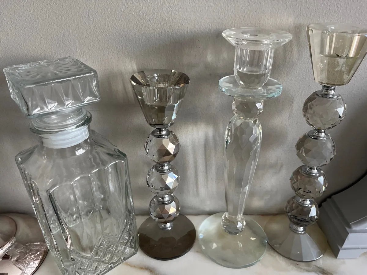Glass candle holders - Image 3