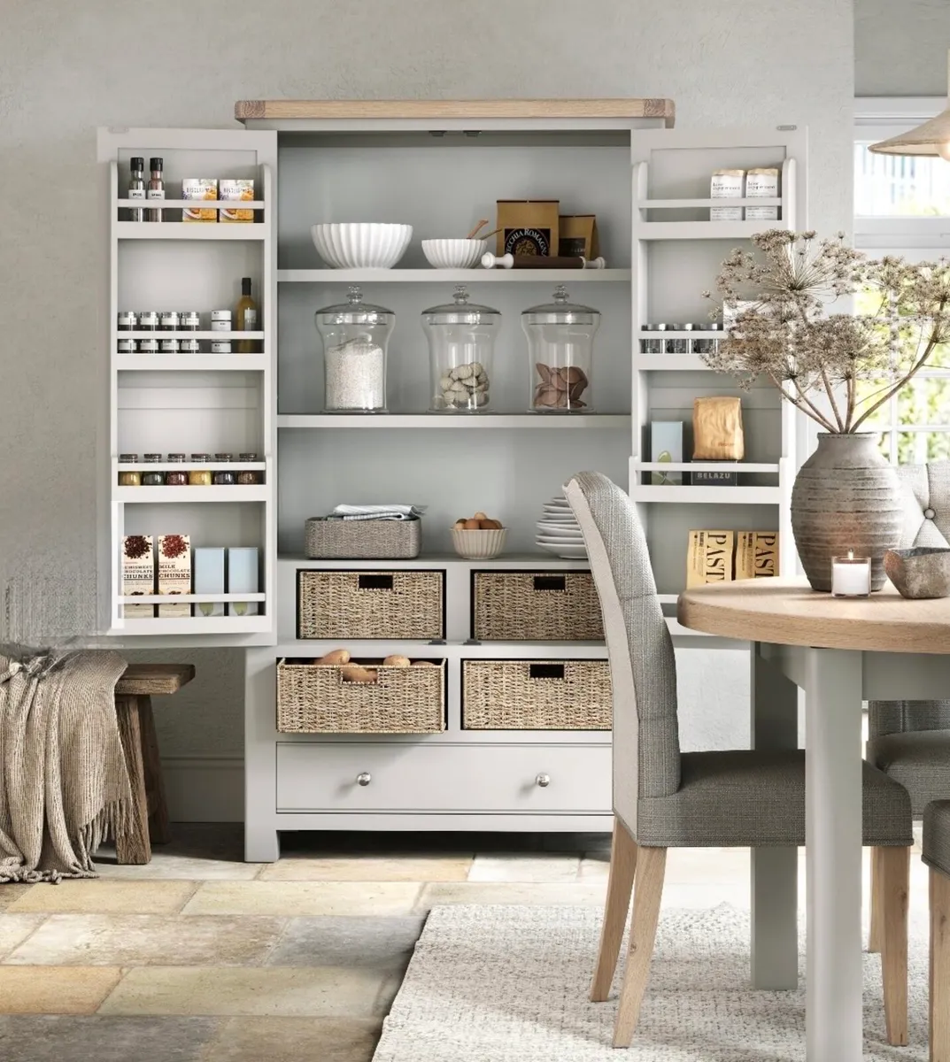 Salcombe Larder Unit - Stone Grey only 1 available - Image 2
