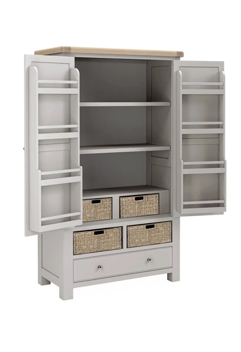 Salcombe Larder Unit - Stone Grey only 1 available - Image 1