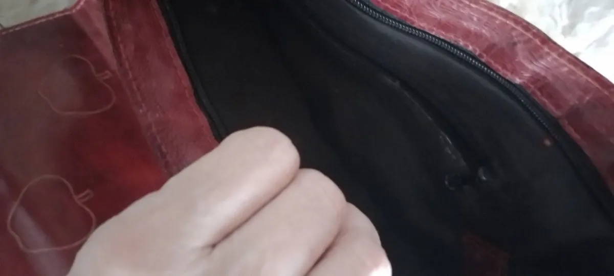 Leather bag.large. dark red - Image 1