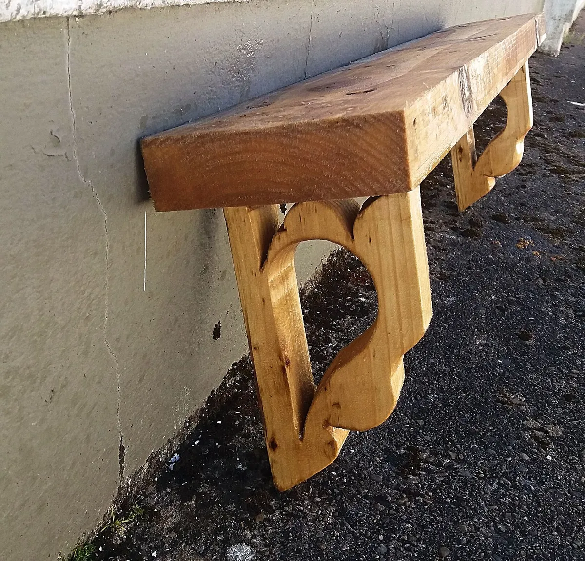 Rustic Floating Stove Mantle / Shelf - Image 2