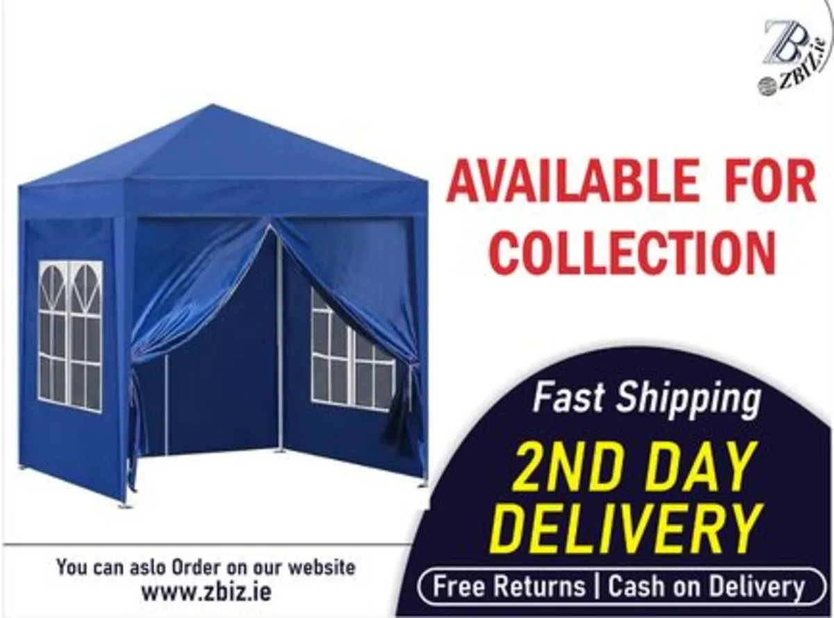 Gazebo Pop Up Tent 3x3 Heavy Duty Garden Tent - Image 1