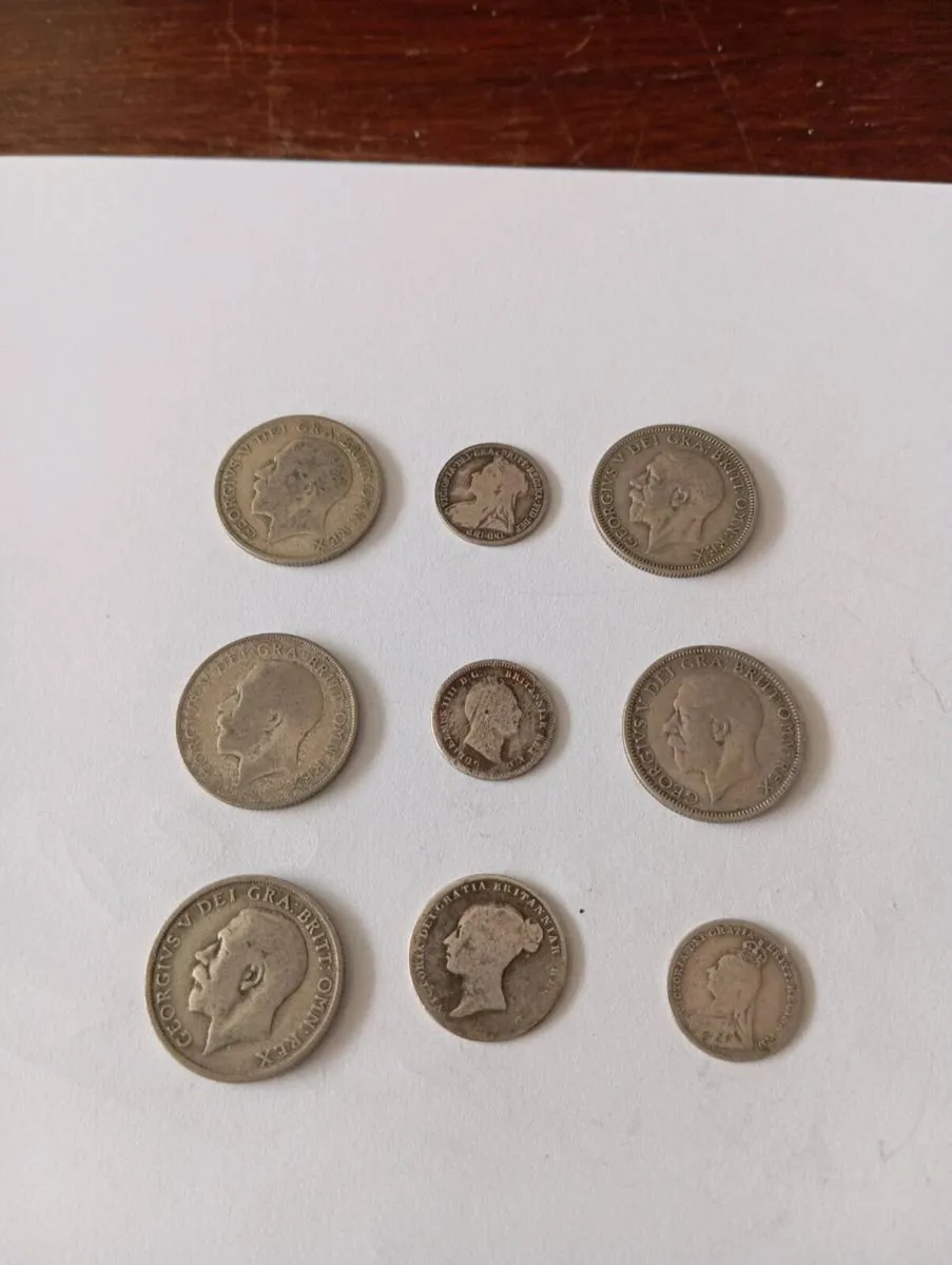 Old vintage silver coins - Image 1