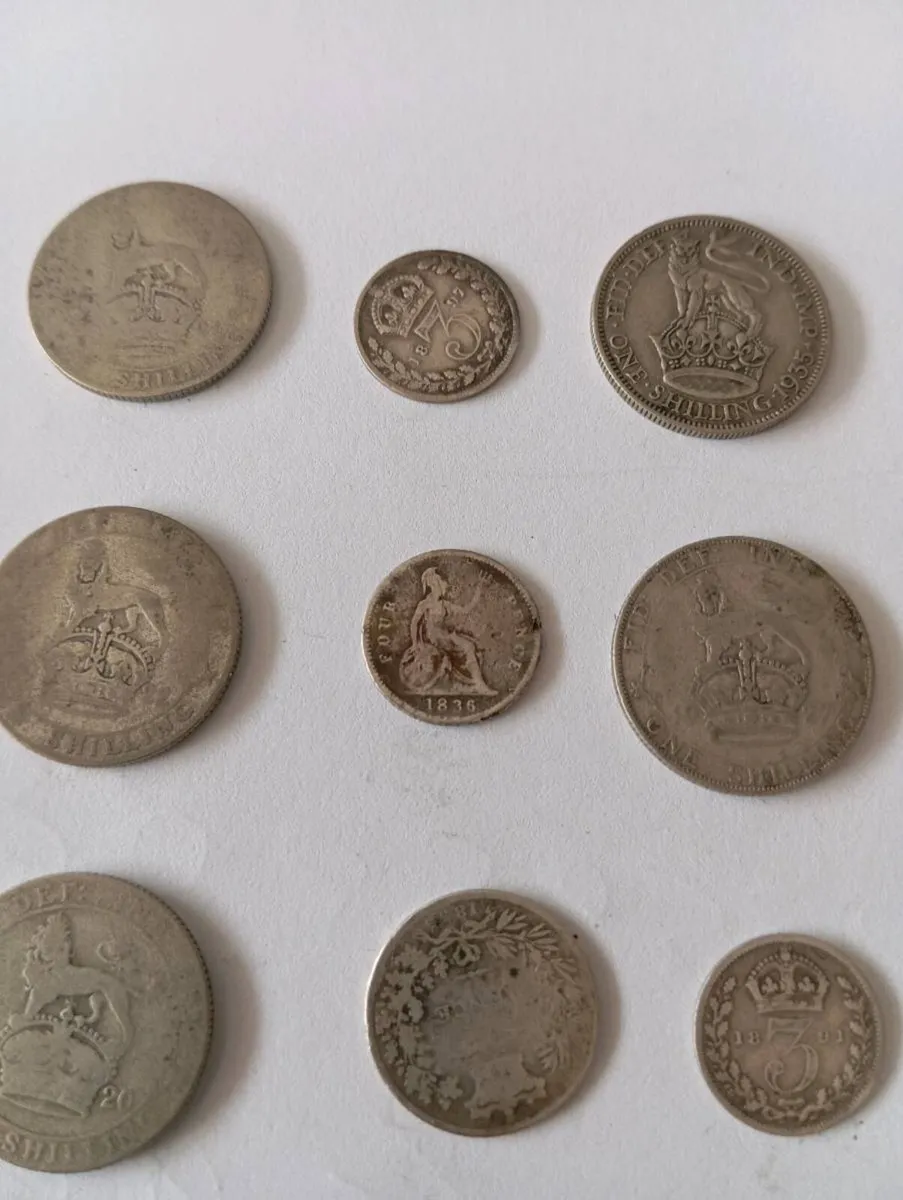 Old vintage silver coins - Image 4