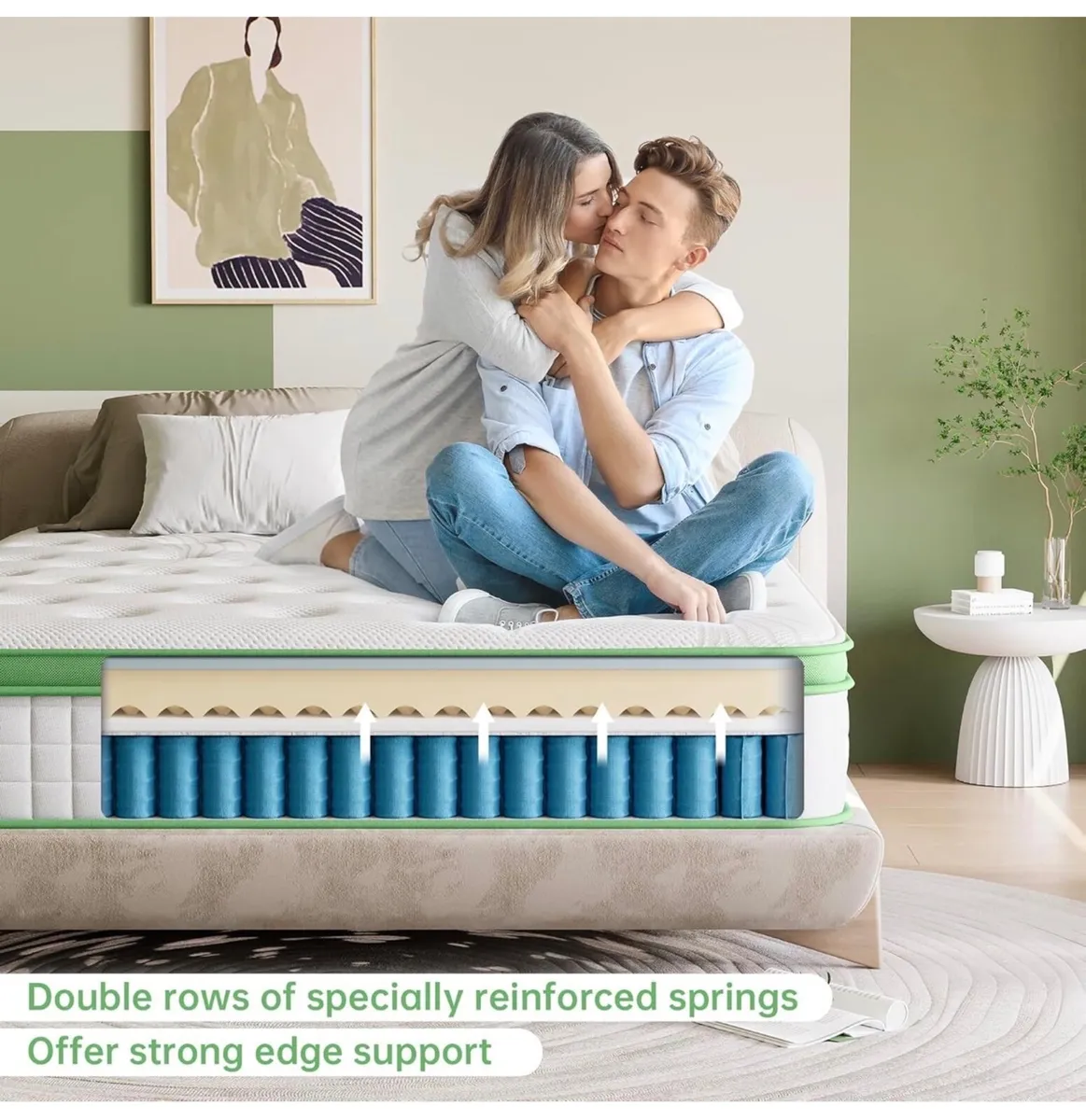 King Mattress 5FT, 10 Inch Hybrid Mattress, Gel Me - Image 3