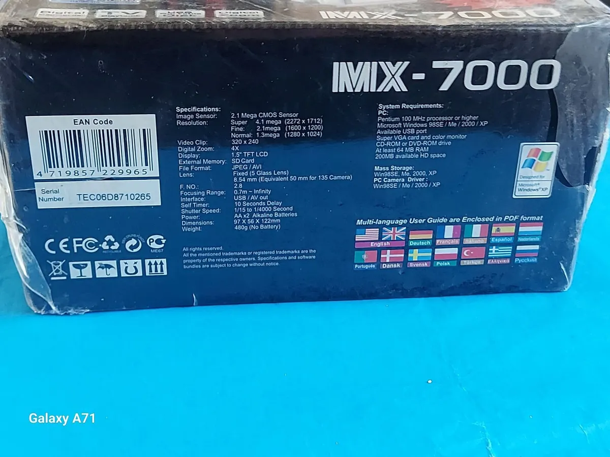 New and Sealed MX-7000 Digital Camera Camcorder - Image 4