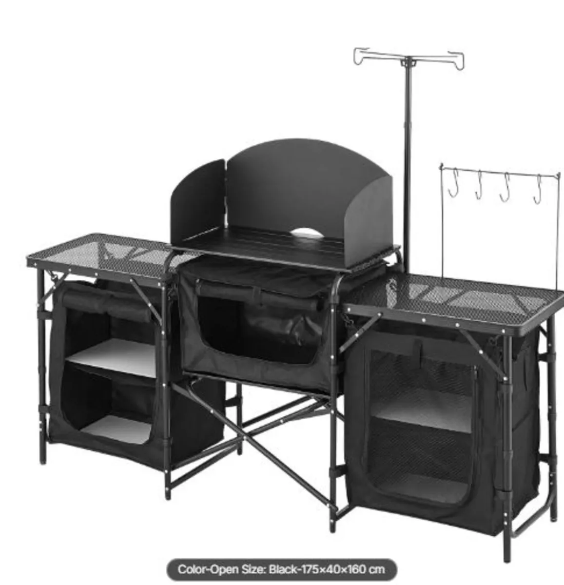 Camping Kitchen Table, Outdoor Camp Cooking Table, - Image 4
