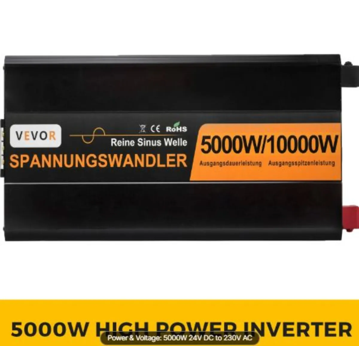 Pure Sine Wave Power Inverter 5000W 24V DC to 230 - Image 4