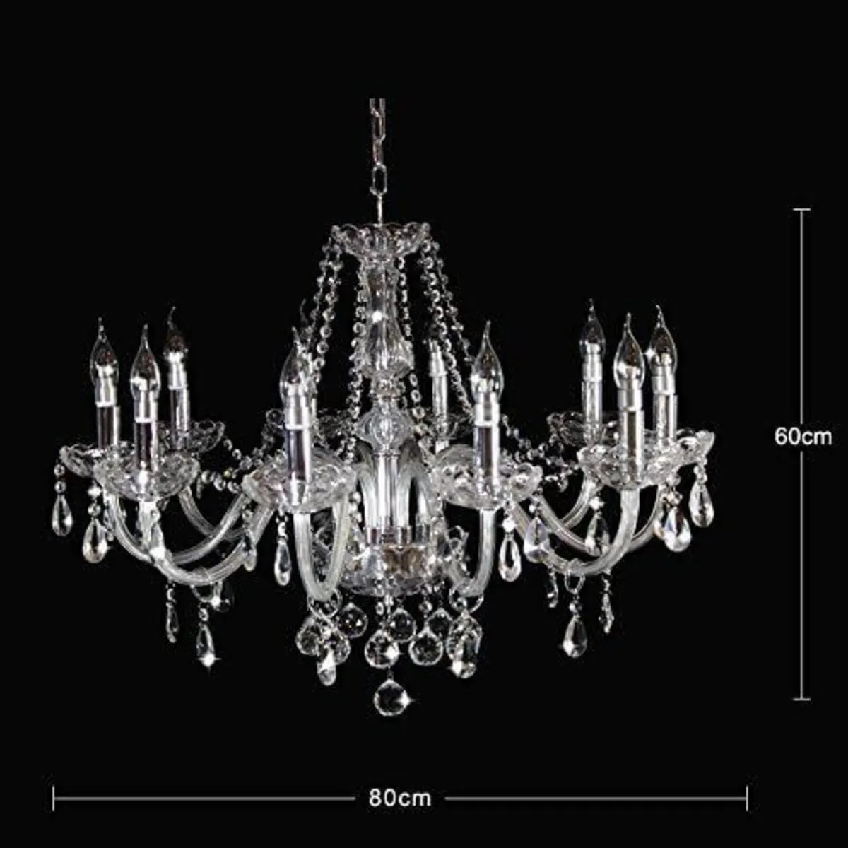 Modern Crystal Chandelier with 10-Lights Clear - Image 2