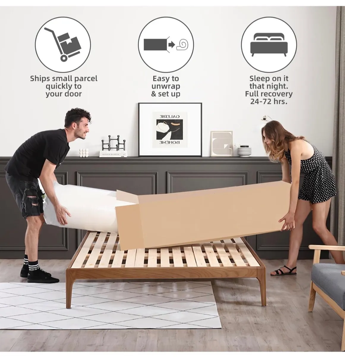 King Mattress 5FT, 10 Inch Foam and Spring Hybrid - Image 2