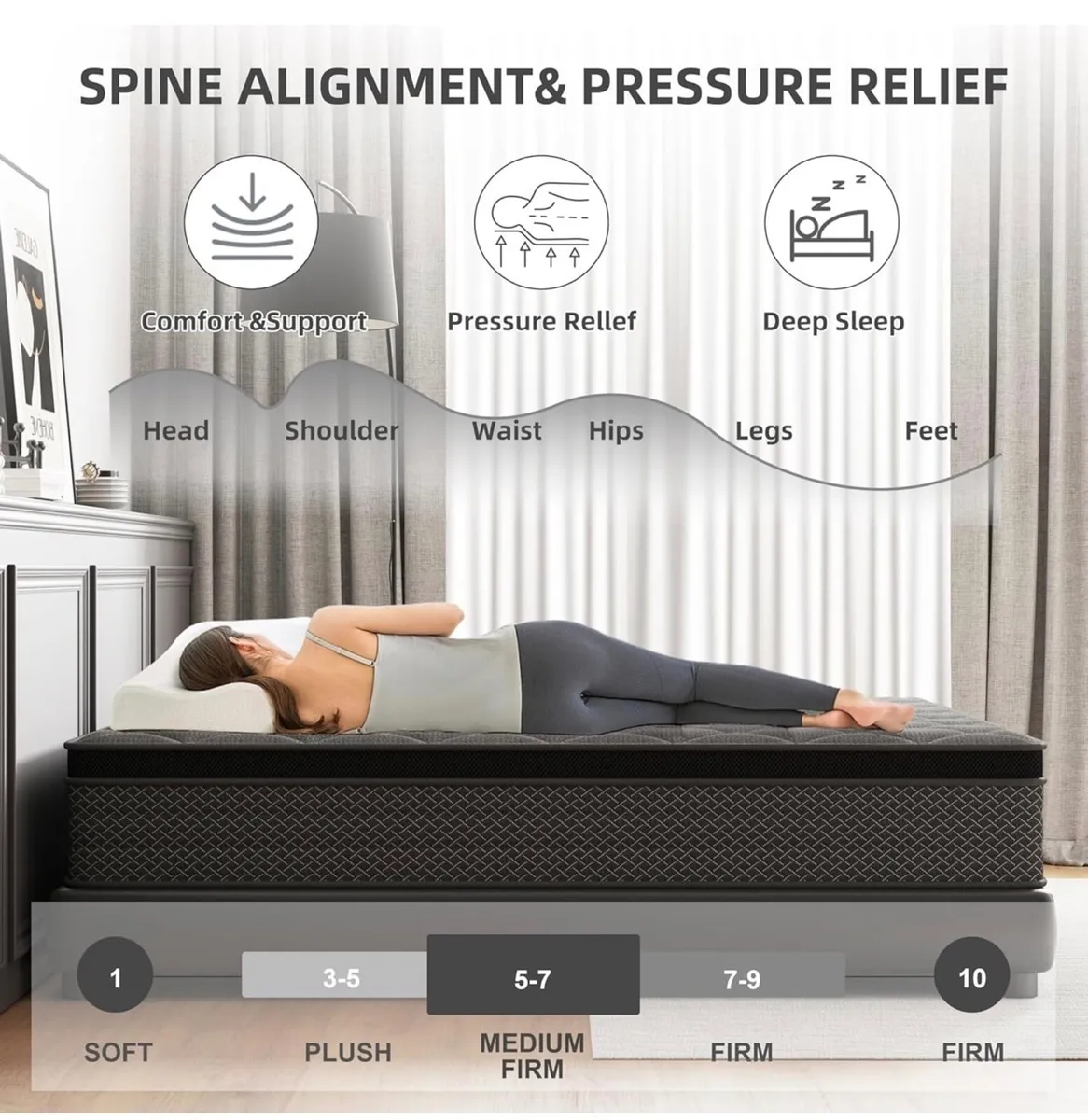 King Mattress 5FT, 10 Inch Foam and Spring Hybrid - Image 4