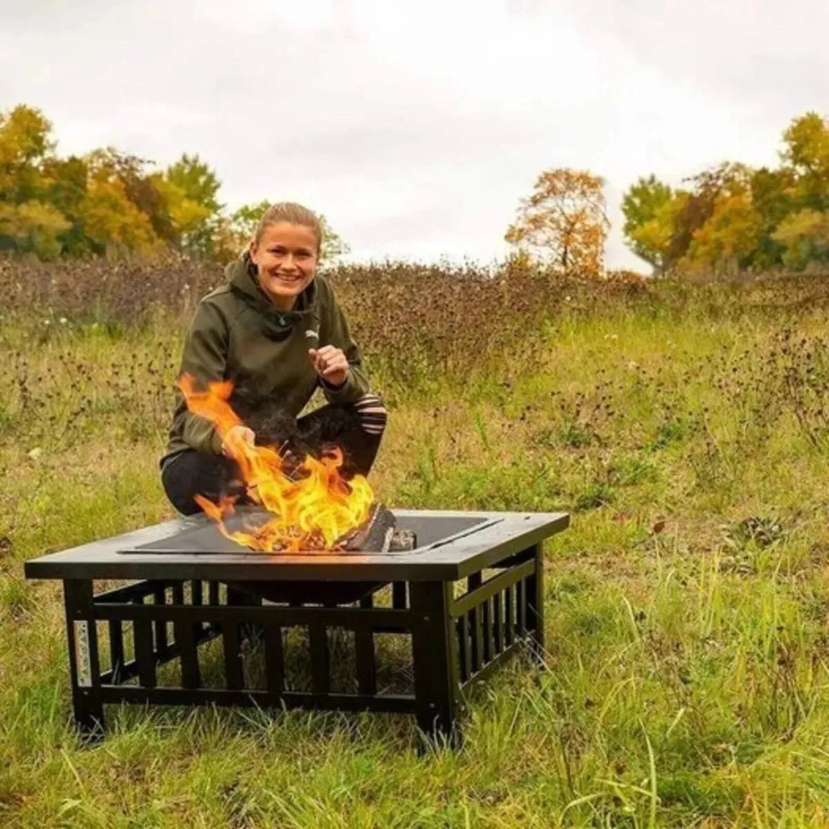 Patio Steel Fire Pit for Garden and Backyard - Image 3
