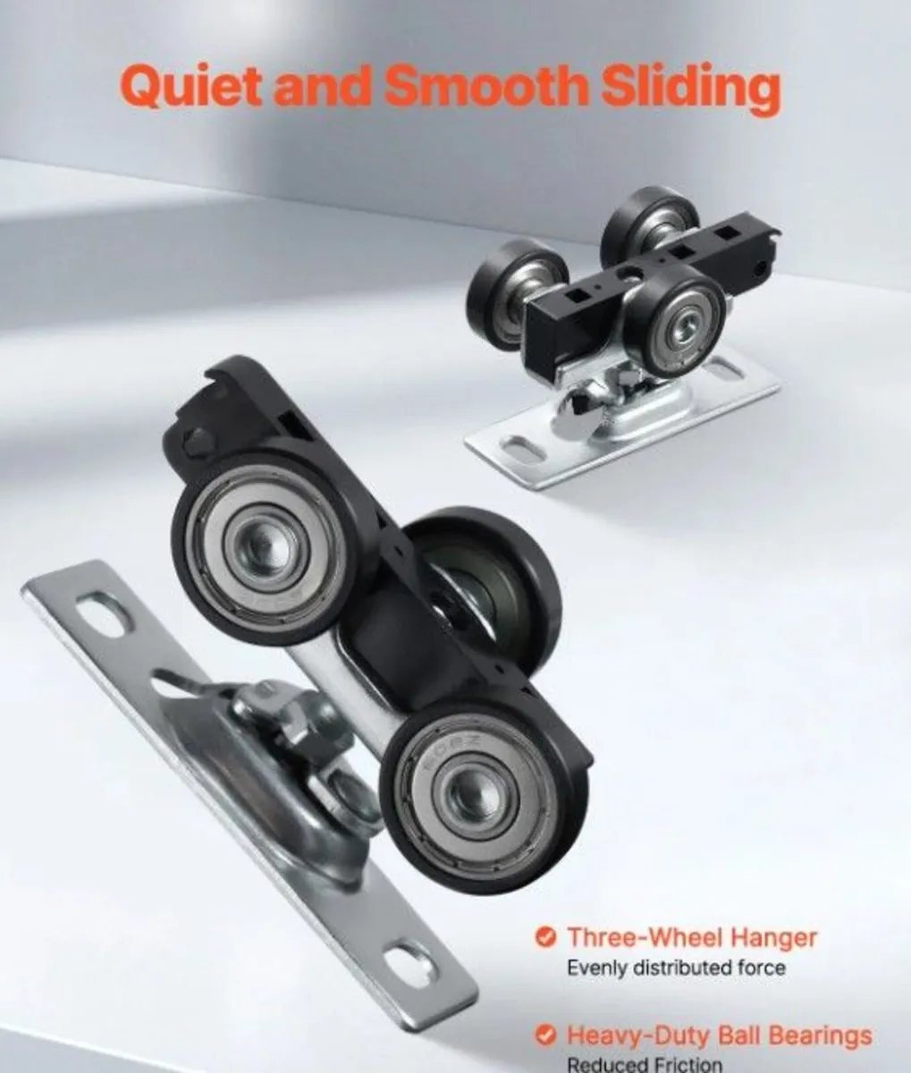 6ft Double Sliding Door Hardware Kit Aluminium Tra - Image 3