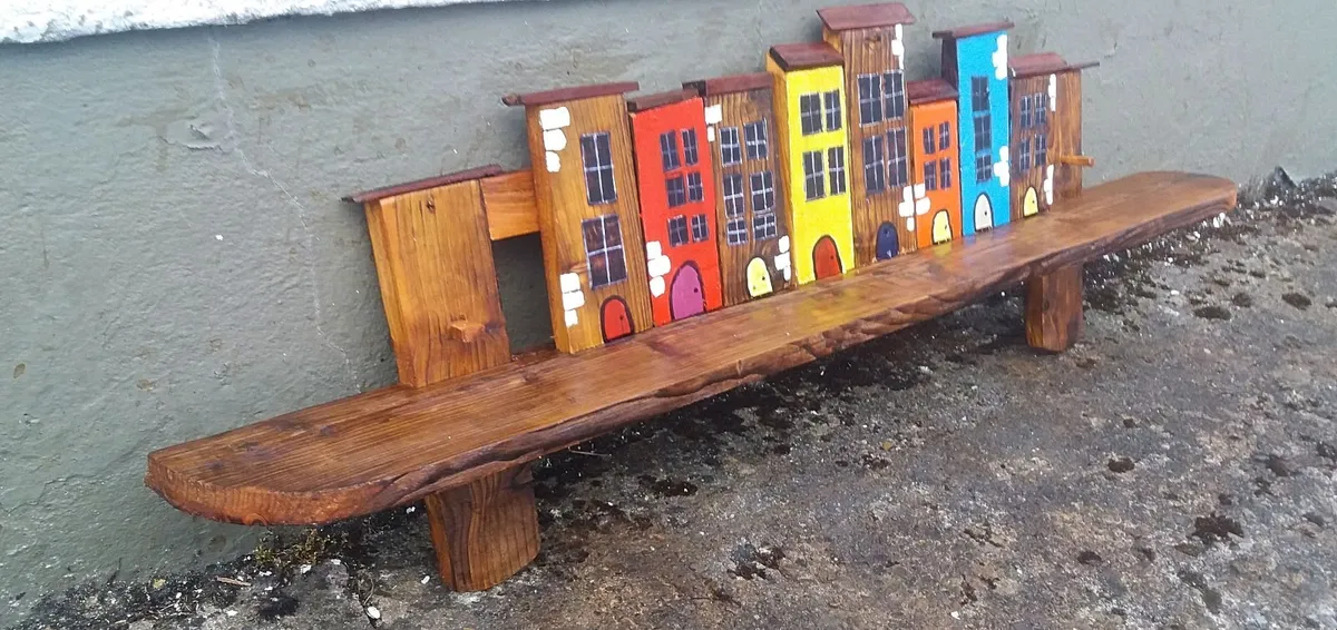Rustic Quirkytown Floating Shelf / Display - Image 2