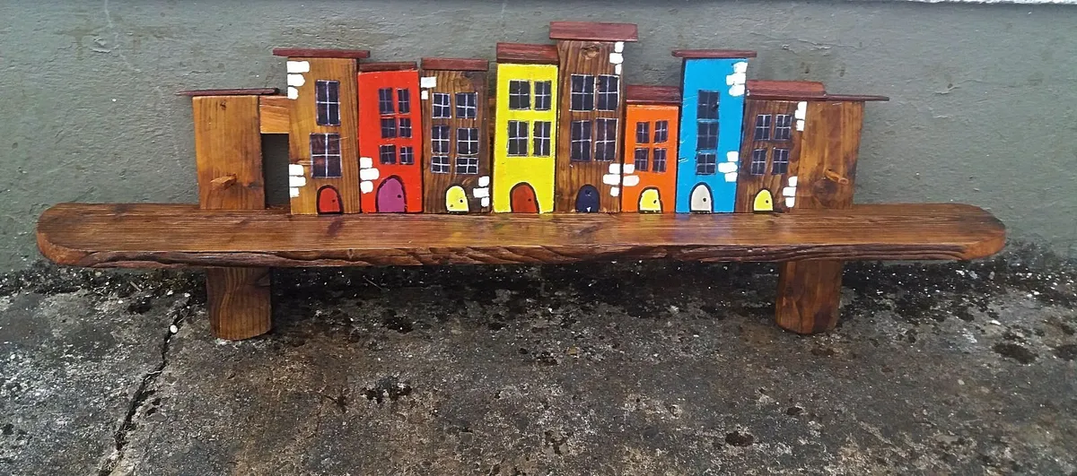 Rustic Quirkytown Floating Shelf / Display - Image 1