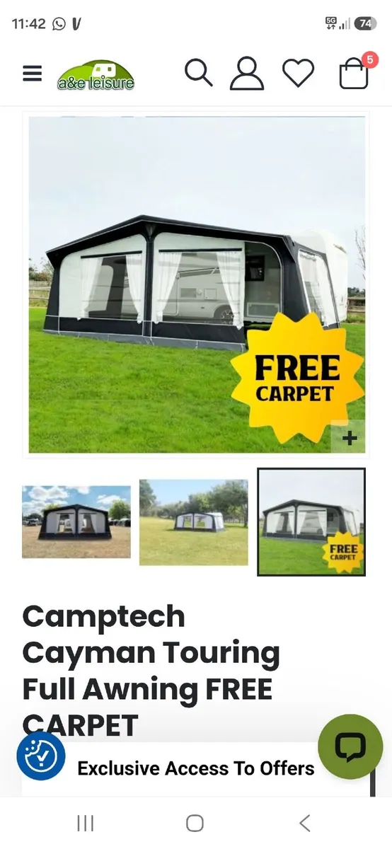 Caravan awning  size 7 - Image 1