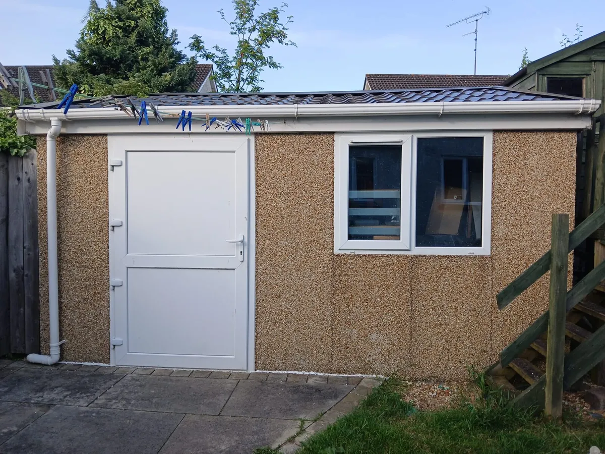 Deluxe 14ft x 12ft Modular Concrete Building Shed - Image 2