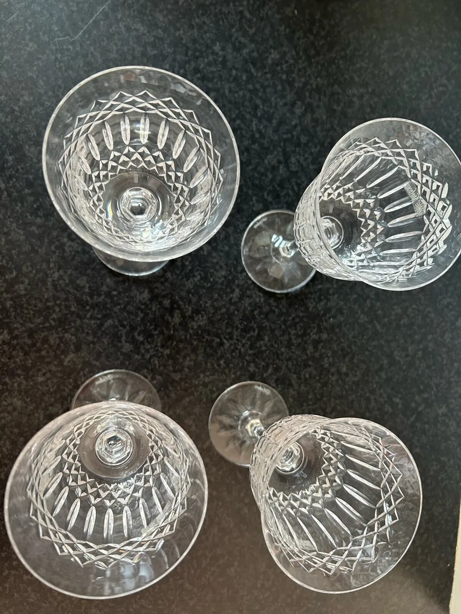 4 Galway Crystal Glasses - Image 2
