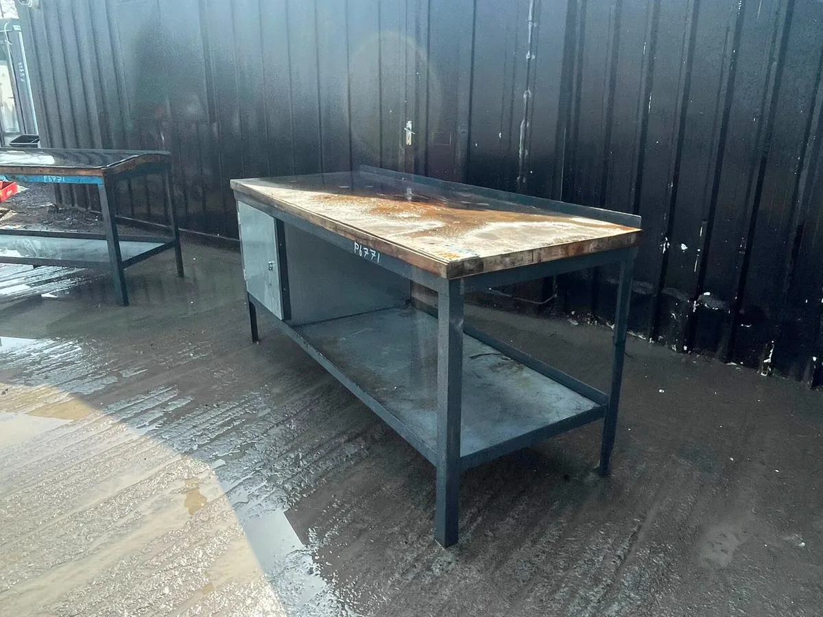 Steel Frame Work Bench with Lower Shelf - Image 4