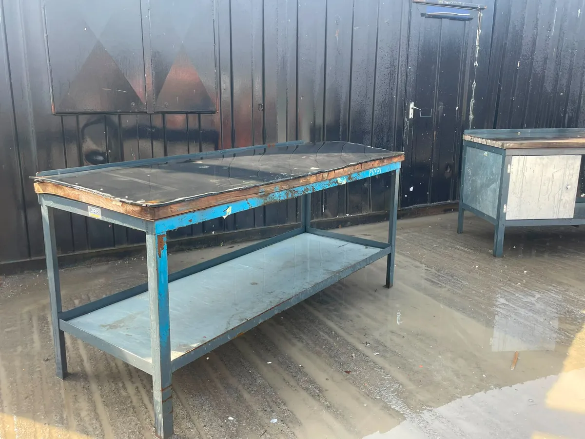Steel Frame Work Bench with Lower Shelf - Image 2