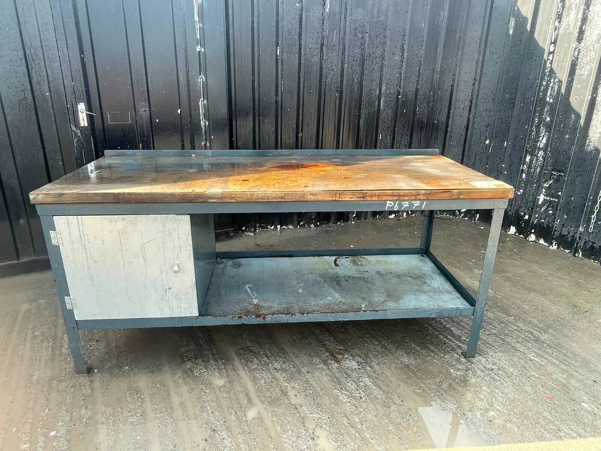 Steel Frame Work Bench with Lower Shelf - Image 3