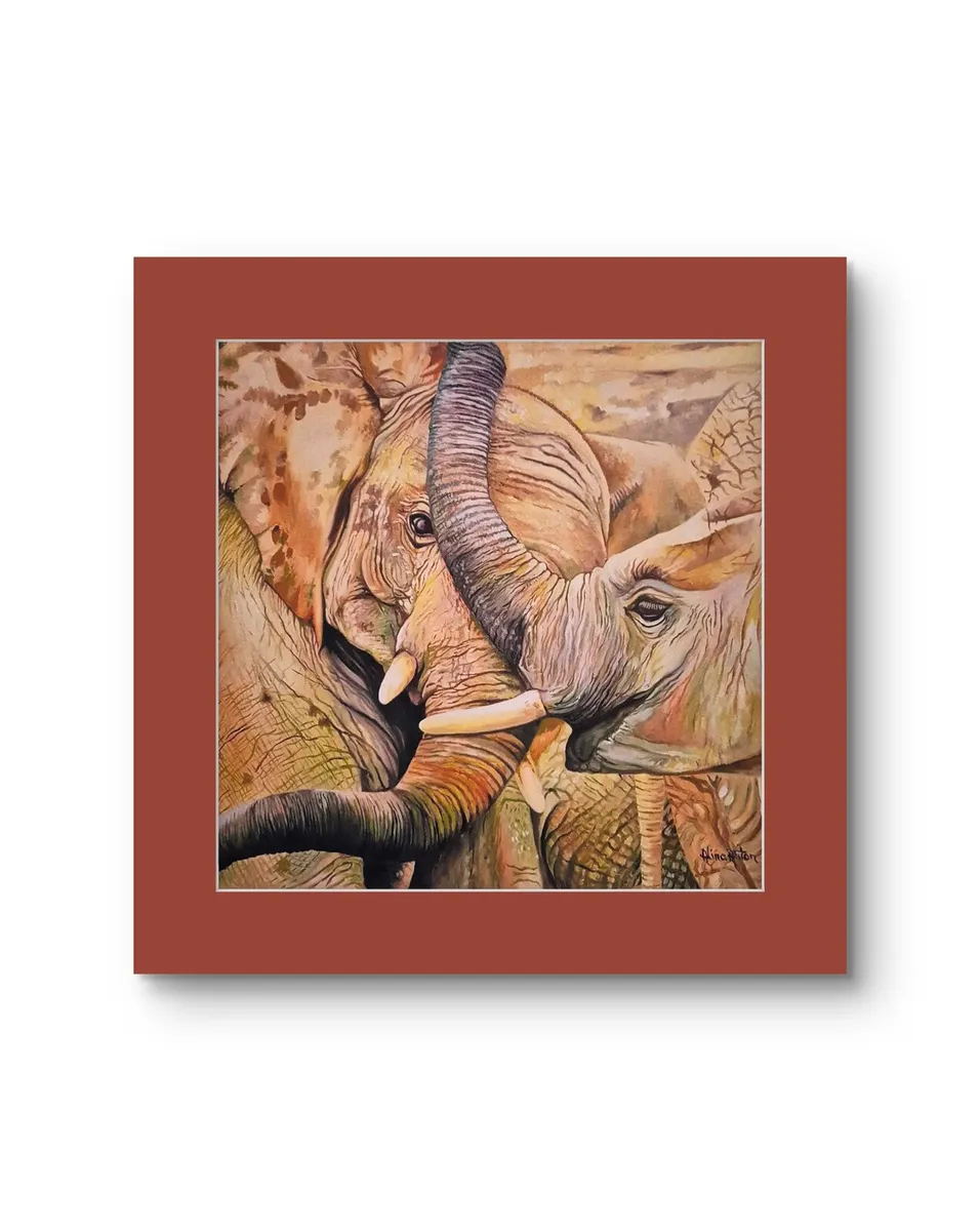 Little Elephants - Art Print - Image 1