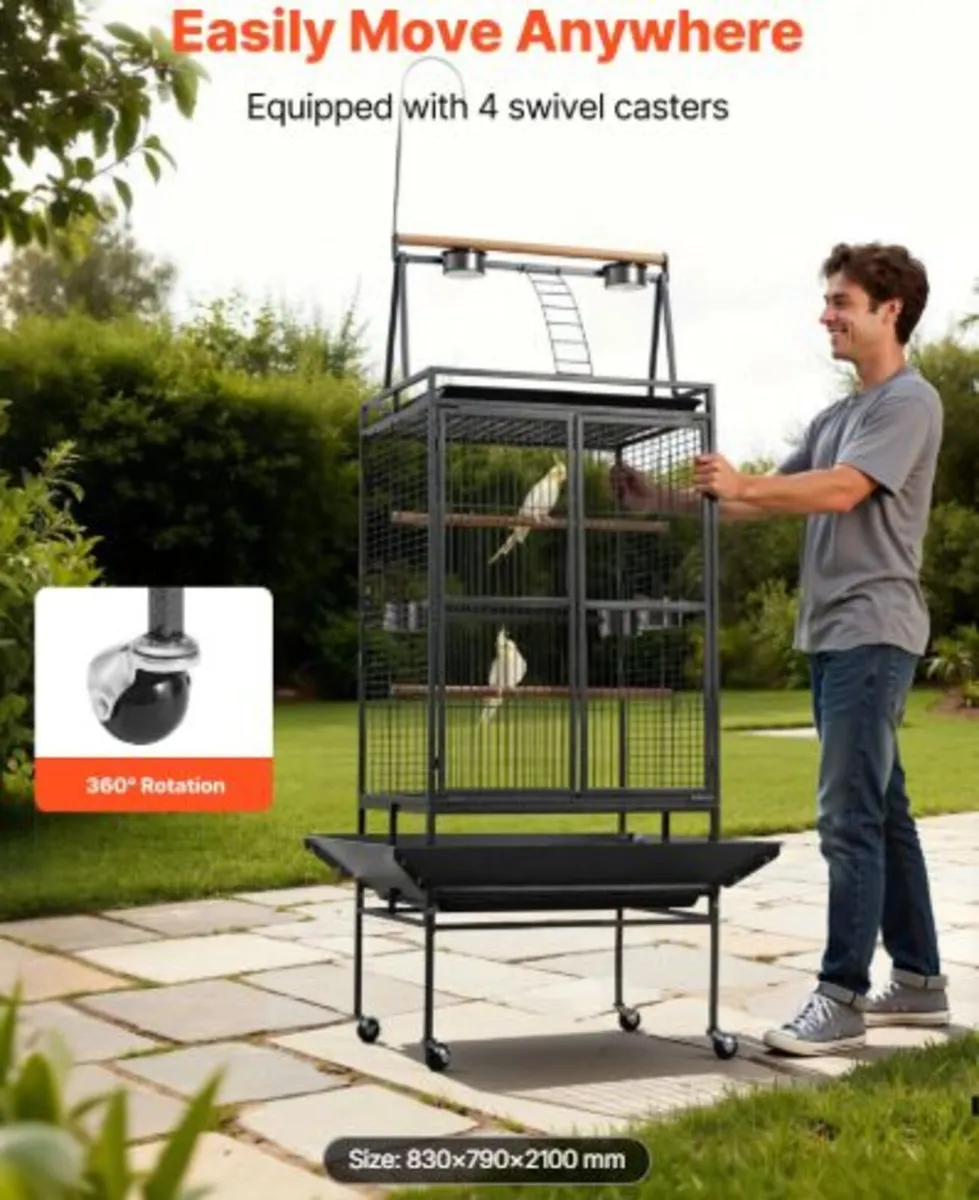 Bird Cage, 830 x 790 x 2100 mm, Open Flat Top, - Image 4