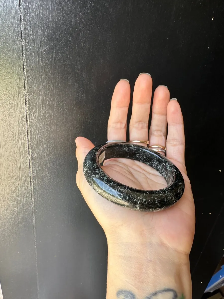 Grade A Burma Jadeite Jade bangle 55mm - Image 4