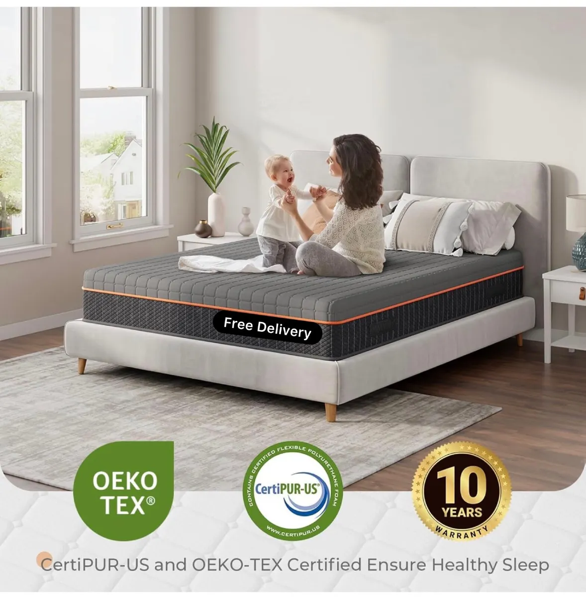 King Size Mattresses 5FT, 26CM Gel Memory Foam Mat - Image 1