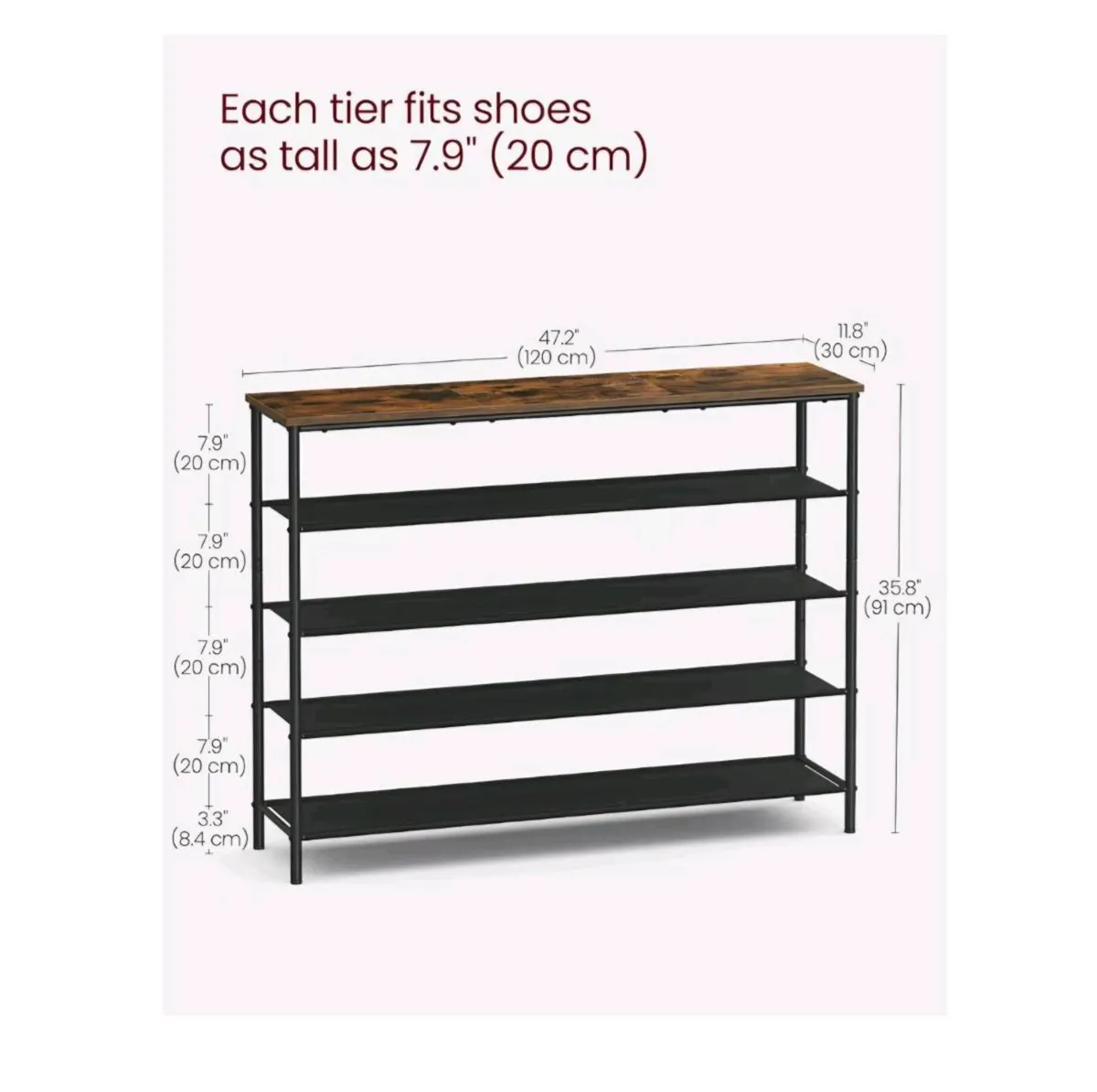 VASAGLE Shoe Rack / Storage Bench - Image 2